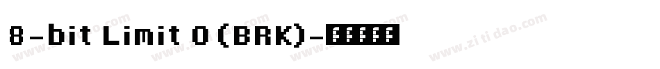 8-bit Limit O (BRK)字体转换